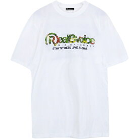 リアルビーボイス RealBvoice メンズ 半袖Tシャツ XXLサイズ ボタニカル R34 Tシャツ XXL BOTANICAL R34 T-SHIRT ホワイト 10451-11857A wt