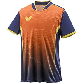 バタフライ Butterfly メンズ レディース 卓球ウェア ゲームシャツ エリスター10・シャツ オレンジ 46280 051