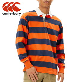 カンタベリー CANTERBURY メンズ レディース ポロシャツ 2.5インチ ストライプ ラグビージャージ 2.5INCH STRIPE RUGBY JERSEY オレンジ RA44133 58