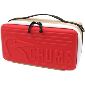 チャムス CHUMS ポーチ マルチハードケース M Multi Hard Case M ベージュ/レッド CH62-1823 B044