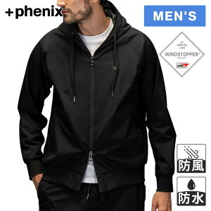 ★セールsale 14〜22%OFF★ プラスフェニックス +phenix メンズ ジャケット ゴアテックス ジップフーディー GTX ZIP HOODIE ブラック USO-25038 SN90