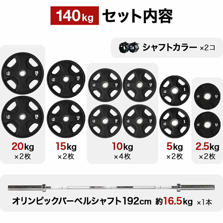 楽天市場】オリンピックバーベルセット バーベルプレート ＆ バーベル 