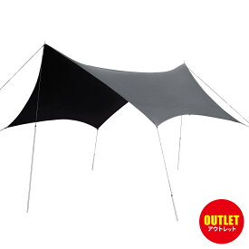 [訳あり]クイックキャンプ QUICKCAMP ヘキサゴンタープ グレー QC-BCT420-T GY