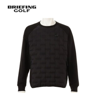 y11/25IIōő100%PҌz u[tBO BRIEFING Y StEFA nCubh_EN[lbN MENfS HYBRID DOWN CREWNECK ubN BRG253M55 BLACK