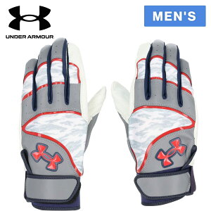 �A���_�[�A�[�}�[ UNDER ARMOUR �����Y �A���f�B�i�C�A�u�� �v�� �o�b�e�B���O�O���[�u UNDENIABLE PRO BATTING GLOVES �X�`�[��/�l�C�r�[/���b�h 6001006 035