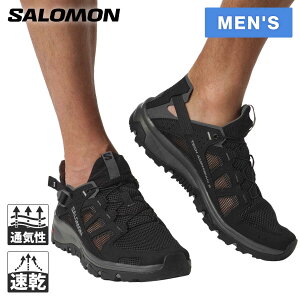 �T������ SALOMON �����Y �E�H�[�^�[�V���[�Y �e�b�N �A���t�B�r�A�� 5 TECHAMPHIBIAN 5 �u���b�N/�}�O�l�b�g L47115100