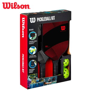 �E�B���\�� Wilson ���N���G�[�V�����X�|�[�c �s�b�N���{�[���L�b�g 2 �p�h�� 2 PICKLEBALL KIT 2 PADDLES 2 �u���b�N WR195611U2