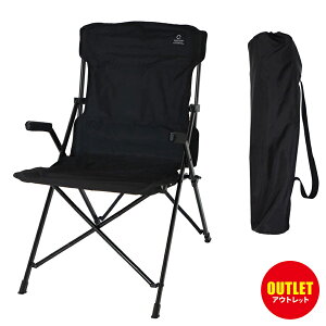 [�󂠂�]�N�C�b�N�L�����v QUICKCAMP �n�C�o�b�N�`�F�A �u���b�N QC-HFCR-T