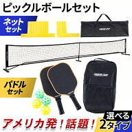 ピックルボール 初心者セット 選べる 2タイプ パドルセット ネットセット パドル ボール ネット コート幅…