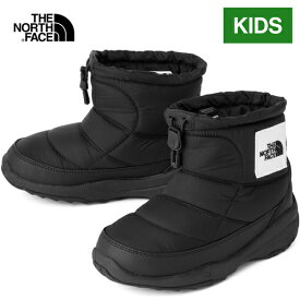 ザ・ノース・フェイス ノースフェイス キッズ ブーツ ヌプシ ブーティ ロゴ ショート K Nuptse Bootie Logo Short TNFブラック×TNFホワイト NFJ52280 KW ジュニア ウィンターブーツ 冬靴 子供 靴