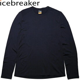 ★セールsale 23～28％OFF★ アイスブレーカー icebreaker メンズ 長袖Tシャツ 200 オアシス ロングスリーブ クルー M 200 OASIS LS CREWE ミッドナイトネイビー IX20220 MI