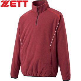 ゼット ZETT メンズ レディース フリース ハーフジップジャケット Wエンジ BOF150 6801