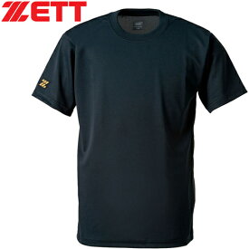 ゼット ZETT キッズ 野球ウェア 練習用シャツ 少年用ベースボールTシャツ ブラック BOT630J 1900