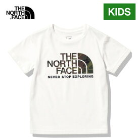 ザ・ノース・フェイス ノースフェイス キッズ Tシャツ ショートスリーブカモロゴティー S/S Camo Logo Tee ホワイト NTJ32359 W ジュニア 子供服 子供用 ウェア 服 トップス 半袖