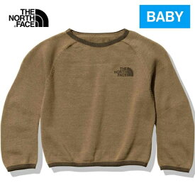 ザ・ノース・フェイス ノースフェイス ベビー ベビー服 ロングスリーブクレイドルコットンクルー B L/S Cradle Cotton Crew ウォルナット NTB32351 WT 子供服 トップス 長袖Tシャツ 保育園 男の子 女の子 赤ちゃん