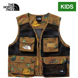 ザ・ノース・フェイス ノースフェイス キッズ アドベンチャーベスト Adventure Vest TNFキャンプブラウン NPJ22324 CB ジュニア 子供服 男の子 女の子 ベスト アウター 襟無し カジュアル アウトドア キャンプ outdoor