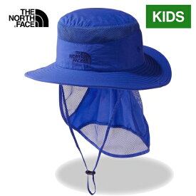 ザ・ノース・フェイス ノースフェイス キッズ 帽子 サンシールドハット Kids’ Sunshield Hat TNFブルー NNJ02316 TB 無地 シンプル ベーシック ブランド 深め おしゃれ かっこいい 人気 春 夏 秋 冬 オールシーズン 正規品 ユニセックス 男女兼用