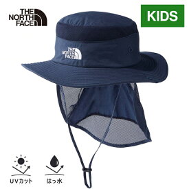 ザ・ノース・フェイス ノースフェイス キッズ 帽子 サンシールドハット Kids’ Sunshield Hat アーバンネイビー NNJ02316 UN 子供 撥水 紫外線 日差し防止 サンシェード