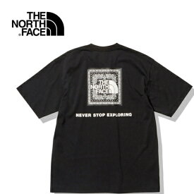 ザ・ノース・フェイス ノースフェイス メンズ Tシャツ ショートスリーブバンダナスクエアロゴティー S/S Bandana Square Logo Tee ブラック NT32349 K tシャツ 半袖 プリント トップス カジュアル