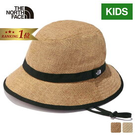 【楽天1位】 ザ・ノース・フェイス 帽子 キッズ ハイクハット Kids' HIKE Hat ナチュラル/ベージュ NNJ02308 NA 春夏モデル ハット 日よけ キャンプ レジャー デイリーユース 麦わら あご紐付き THE NORTH FACE ノースフェイス★着後レビューで300円OFFクーポン★