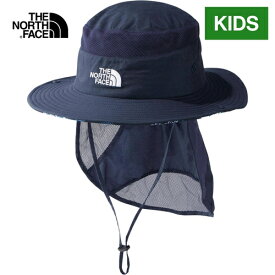 ザ・ノース・フェイス ノースフェイス 帽子 キッズ ノベルティサンシールドハット Kids' Novelty Sunshield Hat アーバンネイビー NNJ02317 UN キッズ 帽子 ハット 帽子 サンハット 日よけ 男の子 女の子 あご紐つき サイズ調整 公園 お出かけ