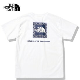 ザ・ノース・フェイス ノースフェイス レディース 半袖Tシャツ ショートスリーブバンダナスクエアロゴティー S/S Bandana Square Logo Tee ホワイト NTW32349 W