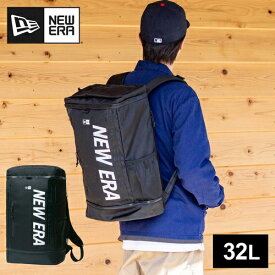 ニューエラ NEW ERA バックパック ボックスパック 32L プリントロゴ ブラック×ホワイト 13529453