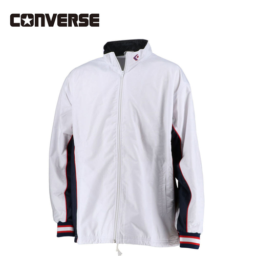 コンバース CONVERSE メンズ レディース ウォームアップジャケット ホワイト ネイビー CB182102S 1129