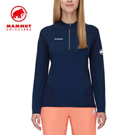 マムート MAMMUT レディース 長袖Tシャツ エナジー FL ハーフジップ ロングスリーブ アジアンフィット Aenergy FL Half Zip Longsleeve AF マリン 1016-01320 5118