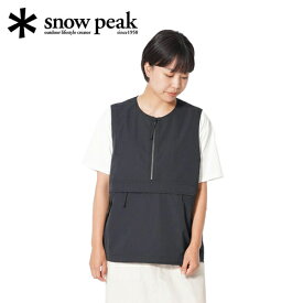スノーピーク snowpeak メンズ タキビ ウェザークロス ベスト TAKIBI Weather Cloth Vest ブラック JK-23SU102 Black