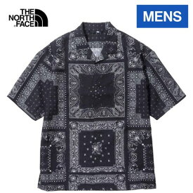 ★セールsale 41％OFF★ ザ・ノース・フェイス ノースフェイス メンズ 半袖シャツ ショートスリーブアロハベントシャツ S/S Aloha Vent Shirt バンダナニューブラック NR22330 RB アロハシャツ ハワイ 海 旅行 リゾート カジュアルシャツ 涼しい 夏服 おしゃれ