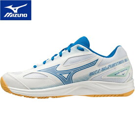 ミズノ MIZUNO メンズ レディース バドミントンシューズ スカイブラスター 3 SKY BLASTER 3 ホワイト×ブルー×ターコイズ 71GA2345 10