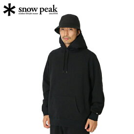 スノーピーク snowpeak メンズ パーカー リサイクルコットン プルオーバーフーディ Recycled Cotton Pullover Hoodie ブラック SW-22SU402