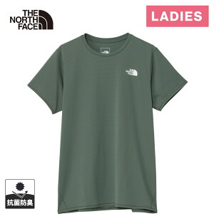 ★10%OFFクーポン 10/24〜10/30★ザ・ノース・フェイス ノースフェイス レディース ランニングウェア シャツ ショートスリーブブリーズレンジランクルー S/S BREEZERANGE Run Crew グレイッシュホワイ