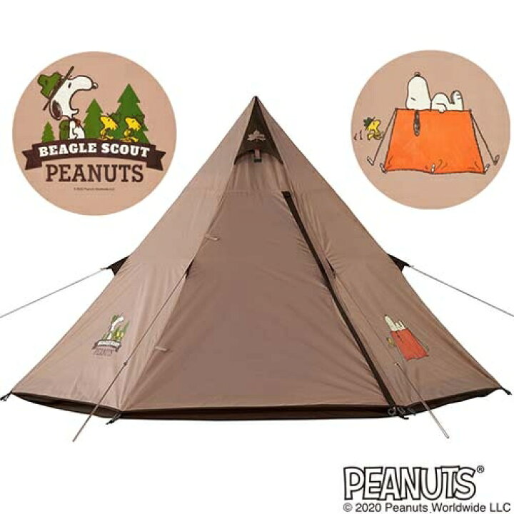 楽天市場】ロゴス LOGOS SNOOPY Tepee テント-BB 86001083 : YOCABITO 