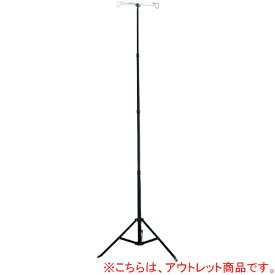 [訳あり]クイックキャンプ QUICKCAMP ランタン用 折りたたみ ランタンスタンド ポール ブラック QC-LH220-T BK
