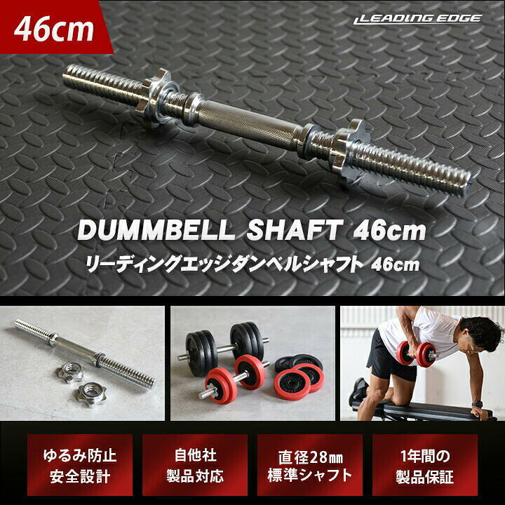 楽天市場】ダンベルシャフト 42cm/46cm シルバー/ブラック 各種 LE 