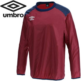 アンブロ umbro メンズ サッカーウェア コート ウインドアップピステトップ ディープレッド×ネイビー UBA4040 DRNV