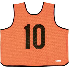 ミカサ MIKASA メンズ レディース ゲームベスト ゲームジャケット ラージサイズ 1～15番 蛍光オレンジ GJL2 O