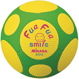 ミカサ MIKASA キッズ サッカーボール スマイルサッカー 縫い 約150g ふわふわサッカー 4号 黄緑 FFF4 YG