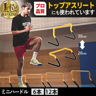 【10%OFFクーポン 3日〜12日】 【楽天1位】 [プロ使用] ミニハードル 収納ケース付 6本セット トレーニン…