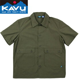 カブー KAVU メンズ 半袖シャツ ショートスリーブ スカウトシャケット S/S Scout Shirket オリーブ 19821601