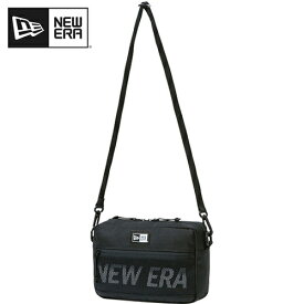 ニューエラ NEW ERA ショルダーバッグ ショルダーポーチ ラージ 2L プリントロゴ Soulder Pouch Large ブラック×ホワイト 12325633