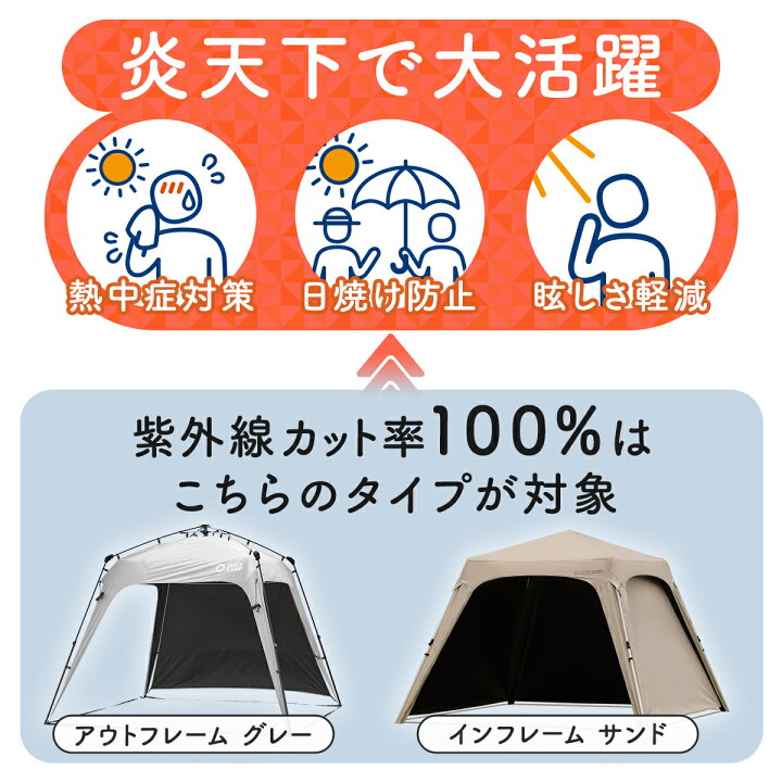 楽天市場】【楽天1位】ワンタッチタープ 2.5m サイドシート付き 