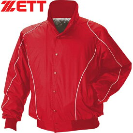 ゼット ZETT キッズ 野球ウェア ジャケット ジュニア グラコン 少年用グラウンドコート レッド BOG815A 6400