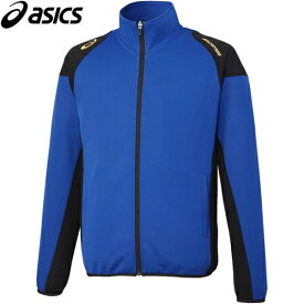 アシックス asics メンズ レディース 野球ウェア ジャケット ゴールドステージ ウォームアップシャツ ロイヤル×ブラック BAW500 4390