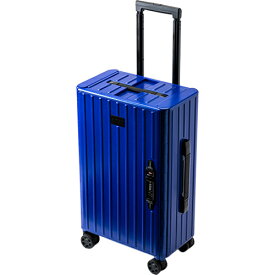 アンドフラット ＆．FLAT スーツケース 折り畳めるキャリーケース コンパクトキャリーケース メタリック COMPACT CARRY CASE METALIC ブルー FL14-4-00001