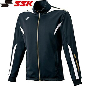 エスエスケイ SSK メンズ レディース フルジップジャケット ブラック×ホワイト×ゴールド DRF019 9010G