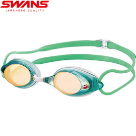 スワンズ SWANS メンズ レディース 競泳用 ミラースイミングゴーグル PREMIUM ANTI-FOG レーシングモデル グリーンオレンジ SRX-MPAF GOR