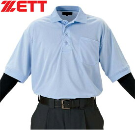 ゼット ZETT 野球ウェア 練習用シャツ 半袖メッシュアンパイヤシャツ パウダーブルー BPU50 2100